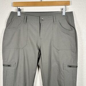 Kuhl Horizon Skinny Pants Women's Grey Ripstop Drawstring Cargo Hiking 6276 Sz 8